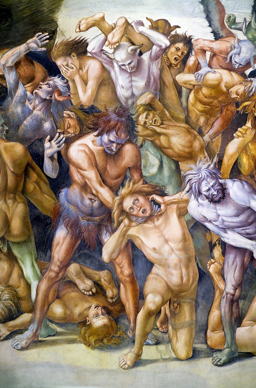 Verdammte in der Hölle, aus dem Freskenzyklus Jüngstes Gericht von Luca Signorelli