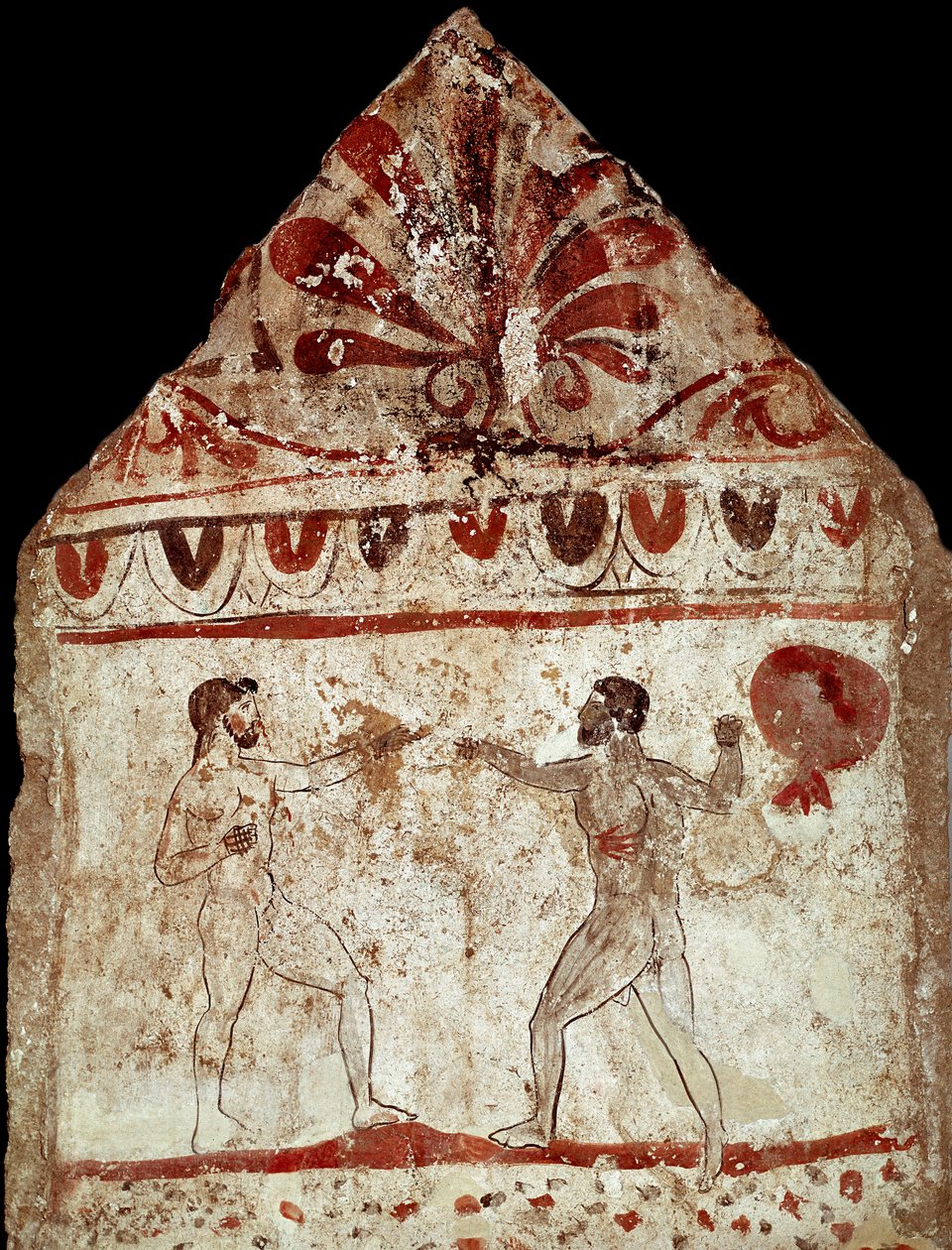 Zwei Athleten beim Pugilat (Boxen) von Lucanian School