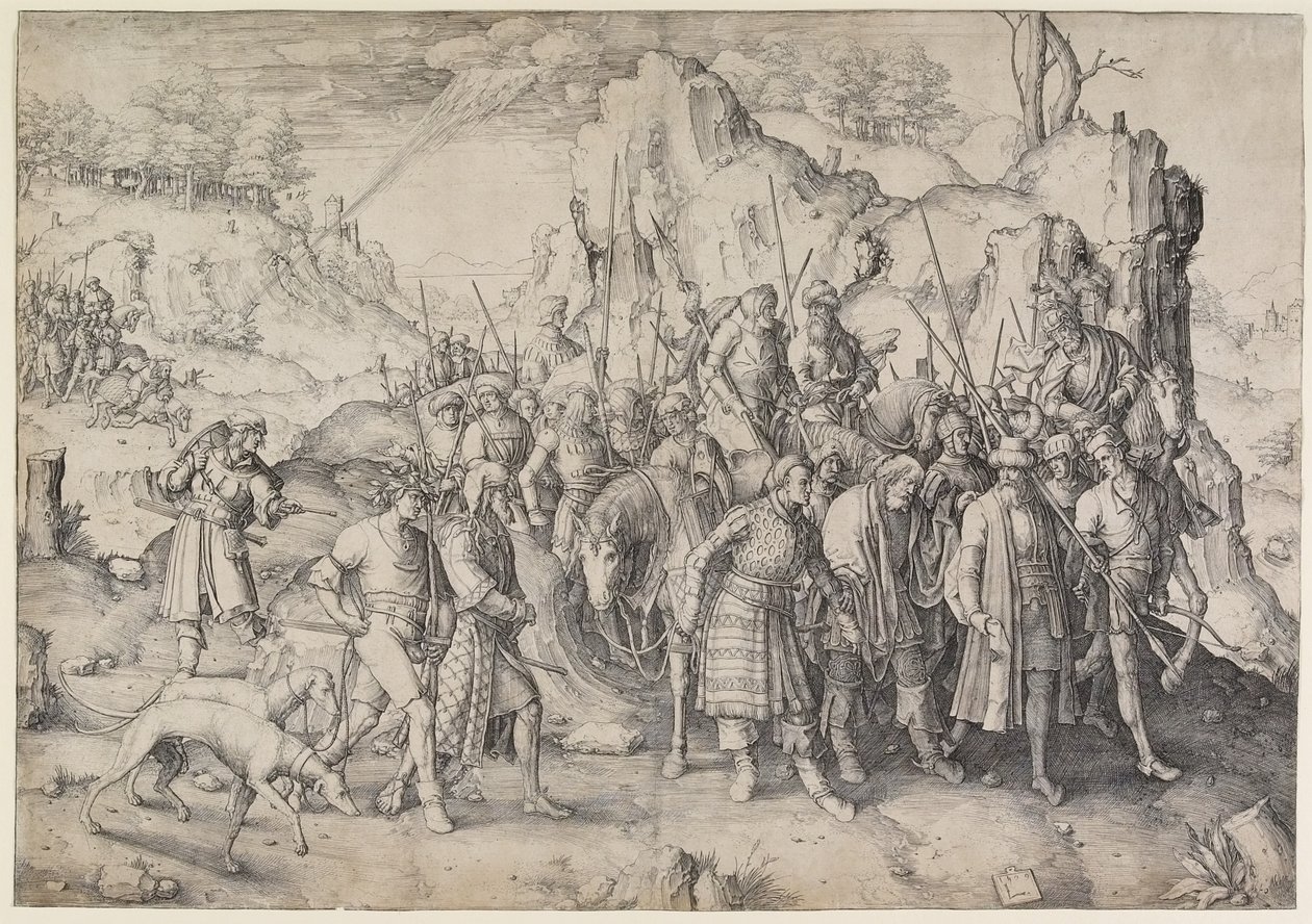 Bekehrung des Heiligen Paulus, 1509 von Lucas van Leyden