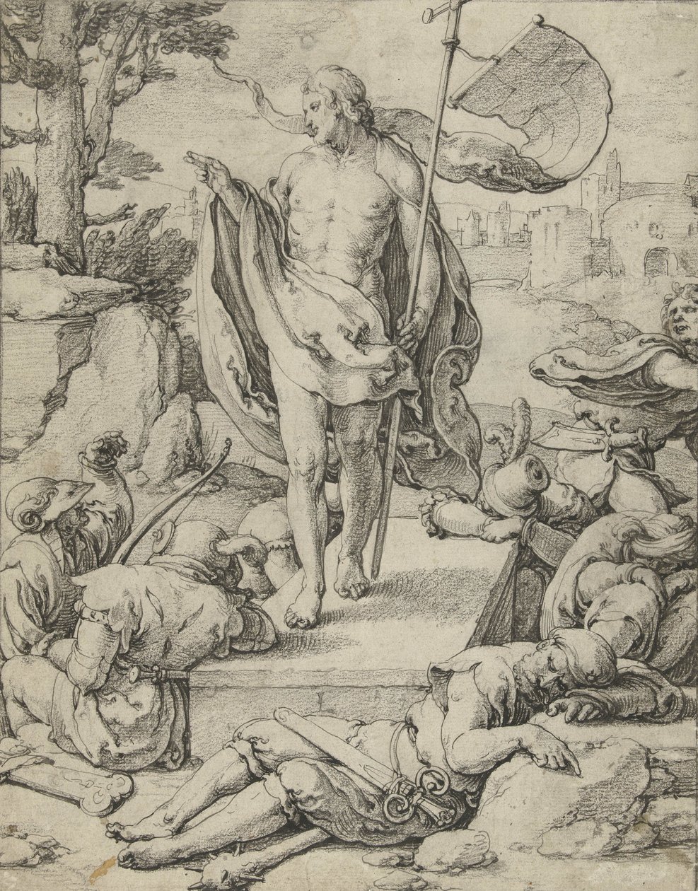 Die Auferstehung, ca. 1529-33 von Lucas van Leyden