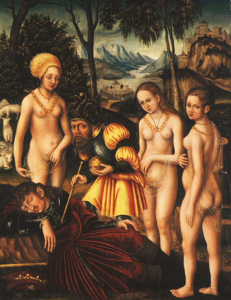 Das Urteil des Paris, ca. 1507 von Lucas Cranach