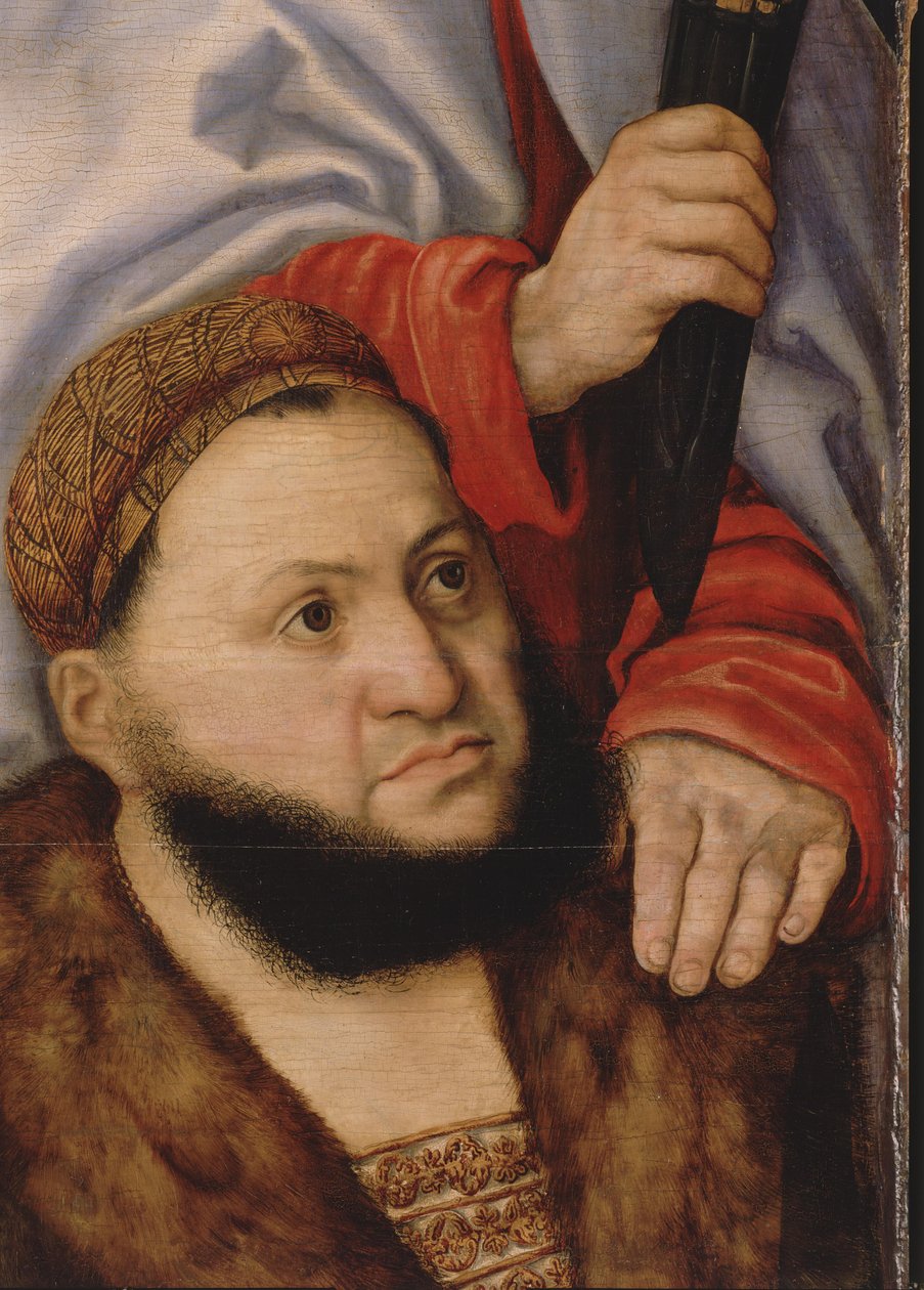 Altar der Jungfrau, oder sogenannter Fürstenaltar [linker Flügel] von Lucas Cranach the Elder
