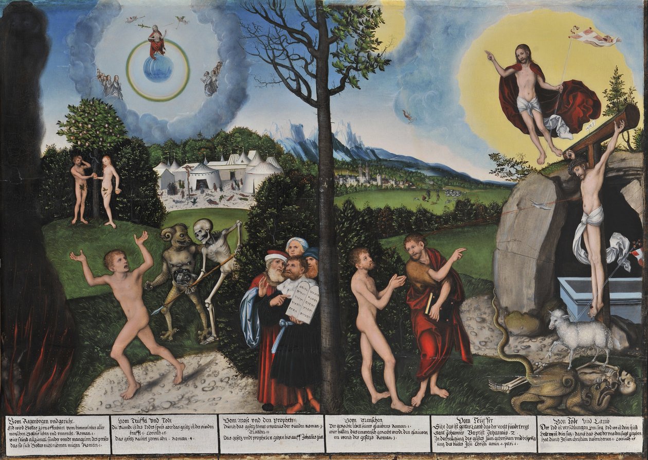 Gesetz und Gnade von Lucas Cranach the Elder