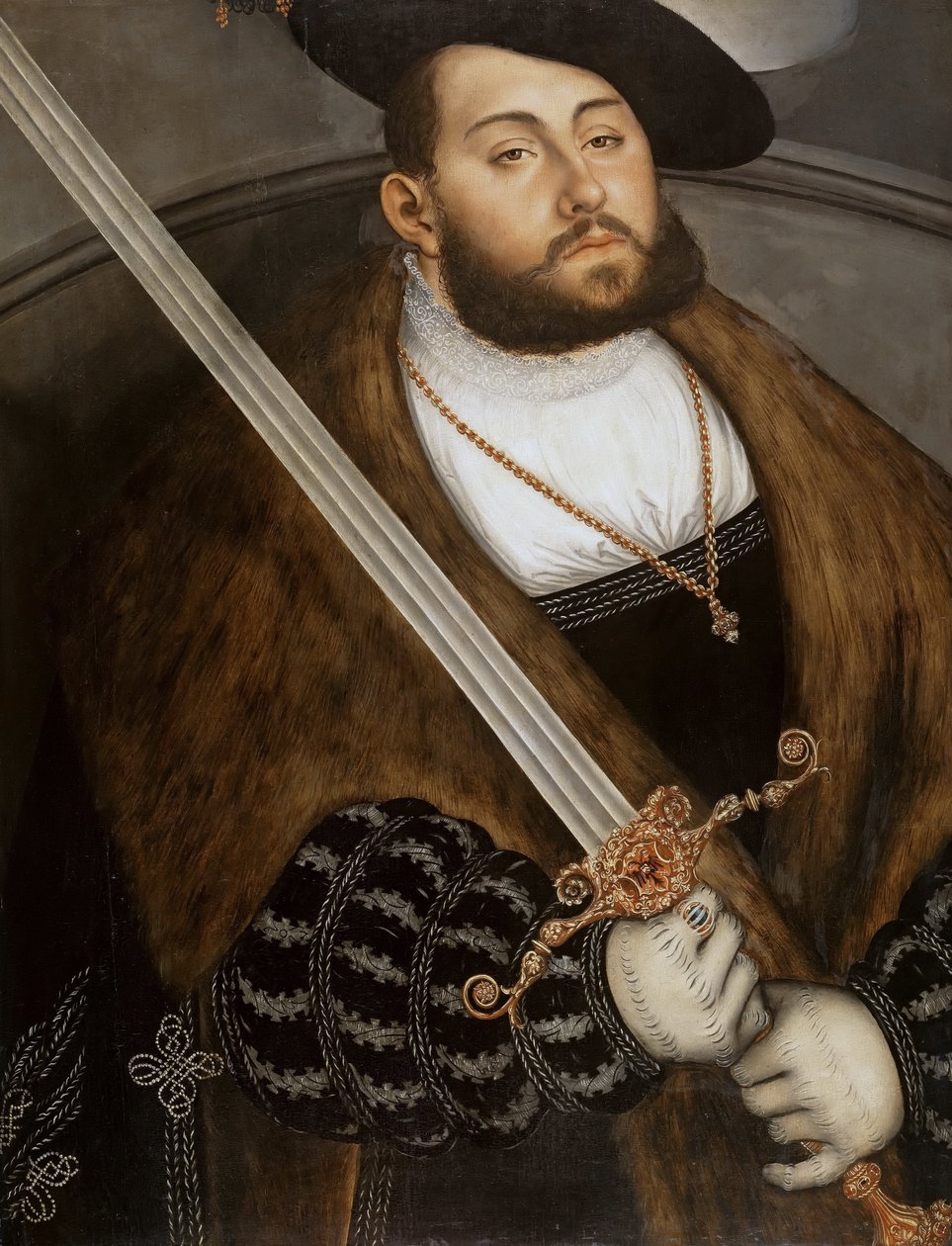 Johann Friedrich I., der Großmütige, Kurfürst von Sachsen von Lucas Cranach the Elder