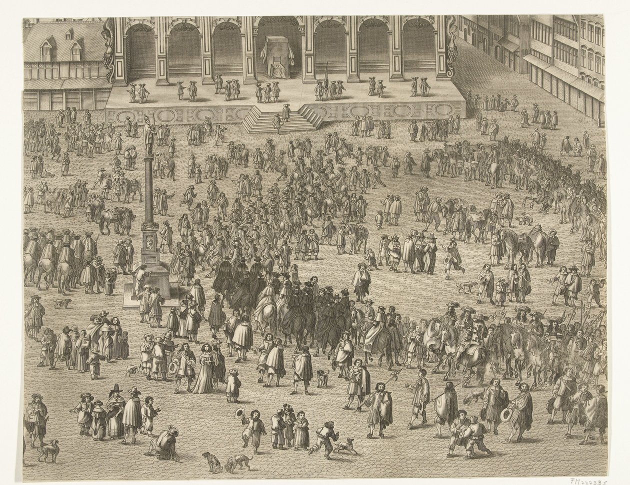 Proklamation in Gent von Karl II. von Spanien als Graf von Flandern (Blatt 5), 1666 von Lucas Vorsterman (II)