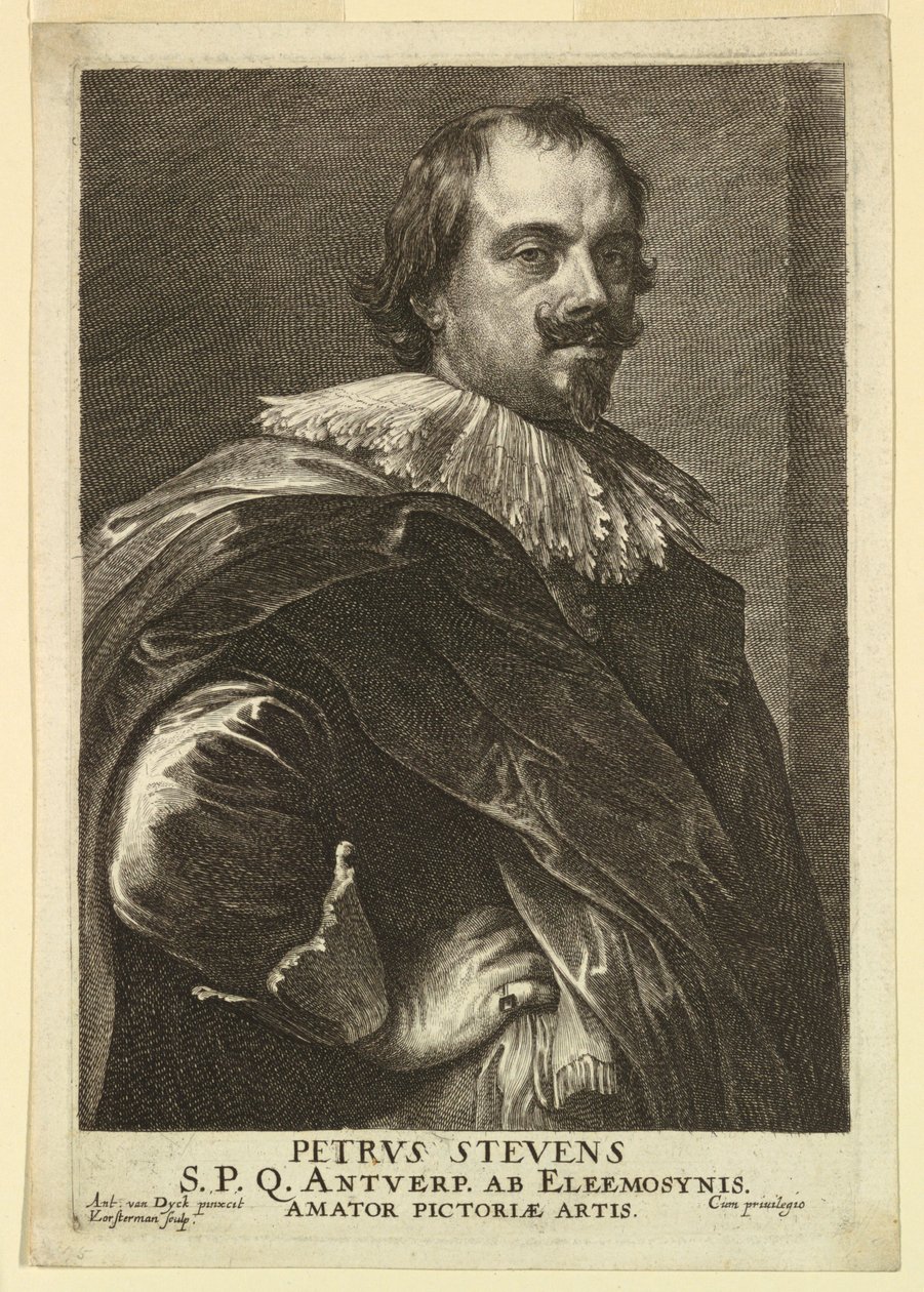 Porträt von Peter Stevens, aus den Icones Principum Virorum von Lucas Vorsterman