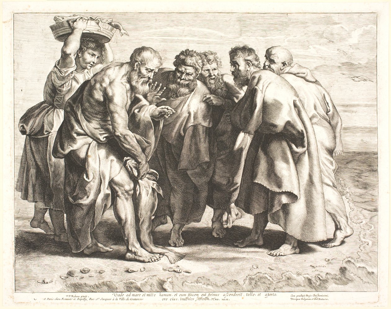 St. Peter findet die Steuer-Münze in einem Fisch von Lucas Vorsterman