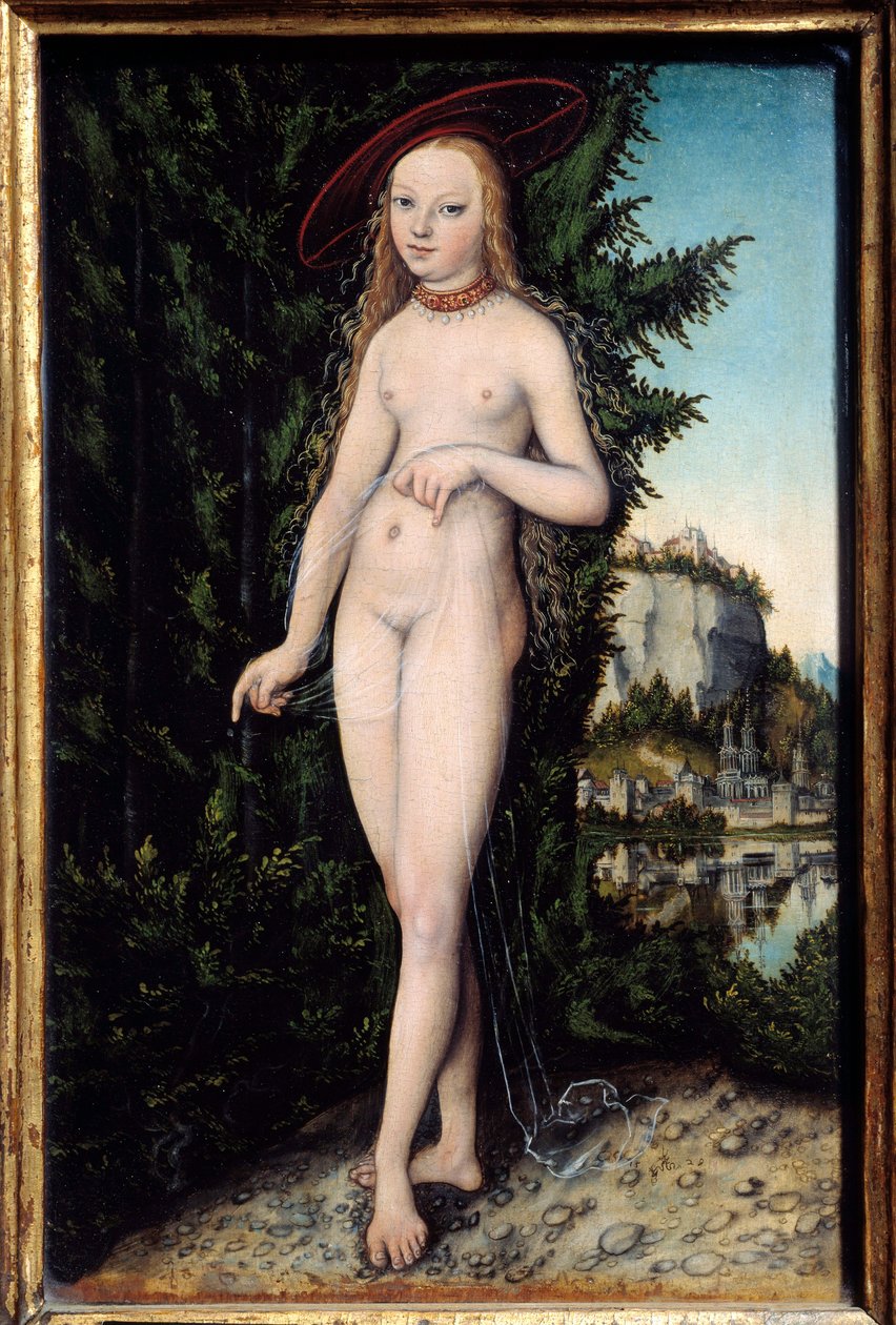 Venus stehend in einer Landschaft von Lucas the Elder Cranach