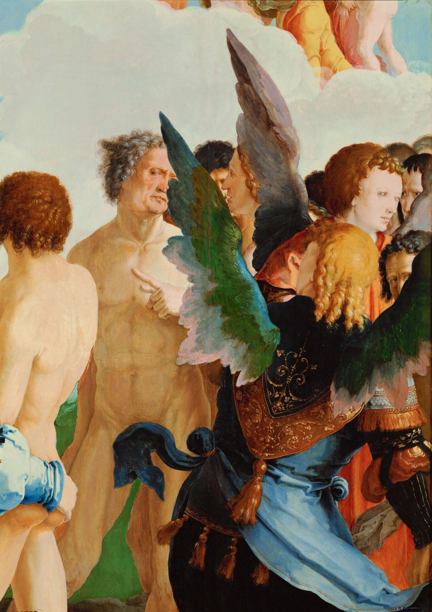 Engel unter den Gerechten von Lucas van Leyden