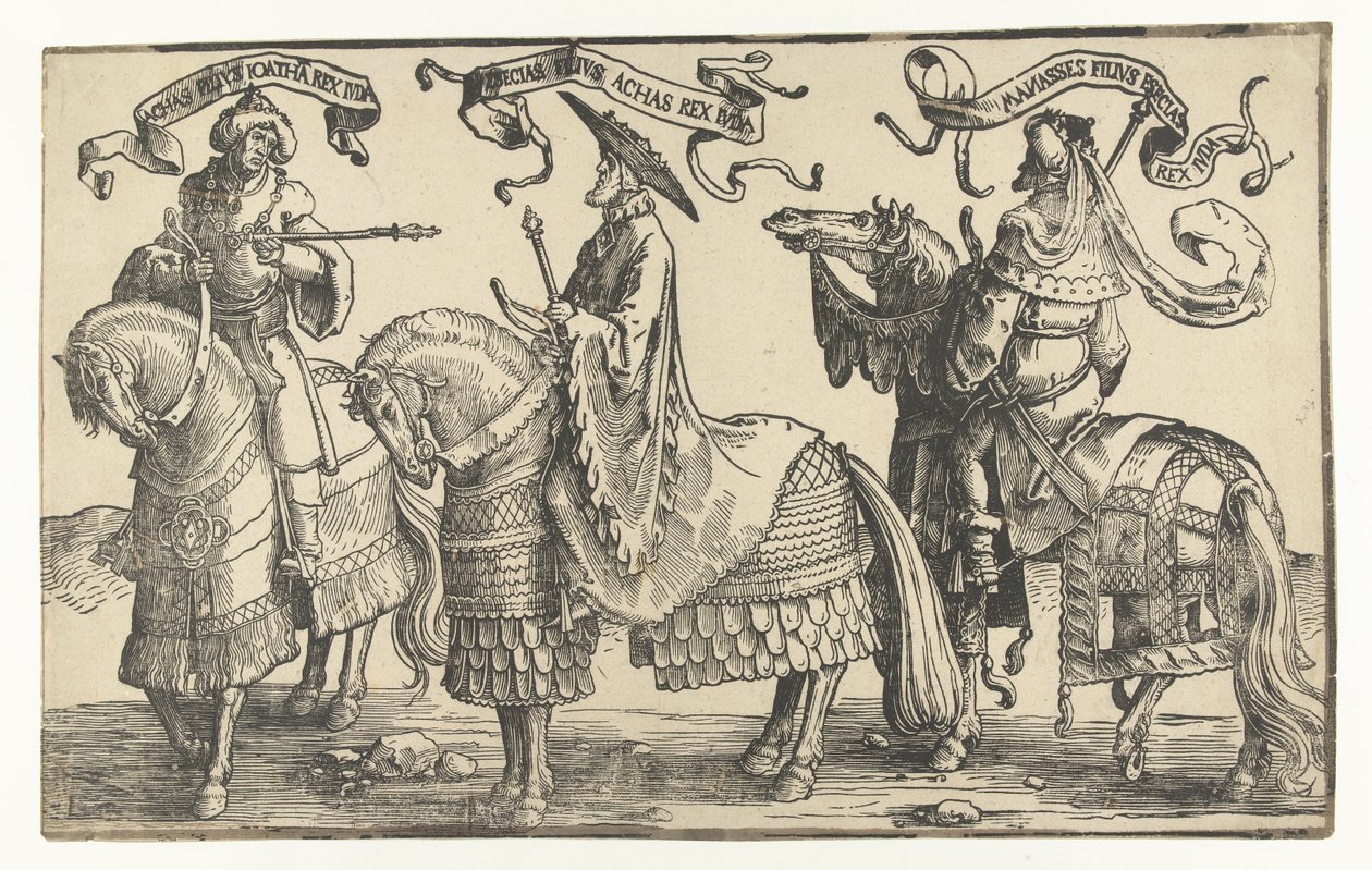 Könige Ahas, Hiskia und Manasse von Lucas van Leyden
