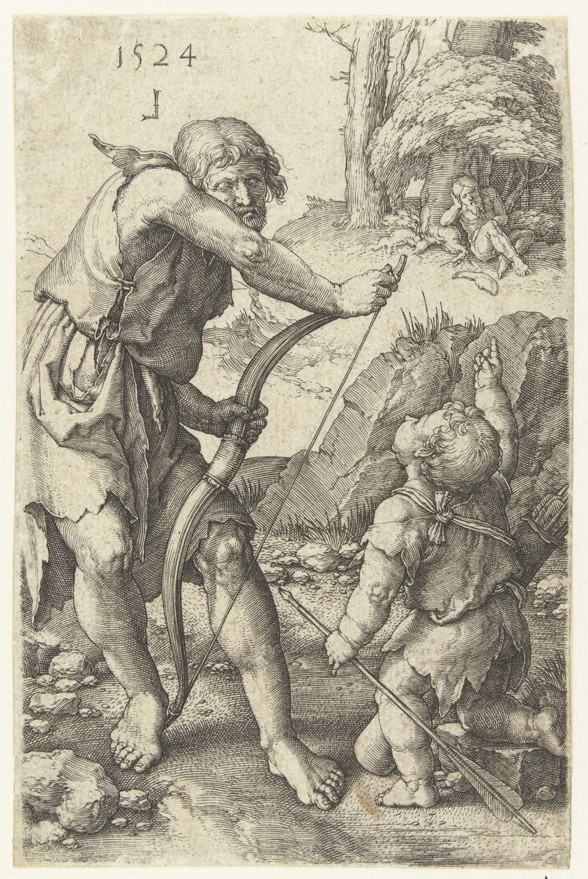 Lamech und Kain von Lucas van Leyden