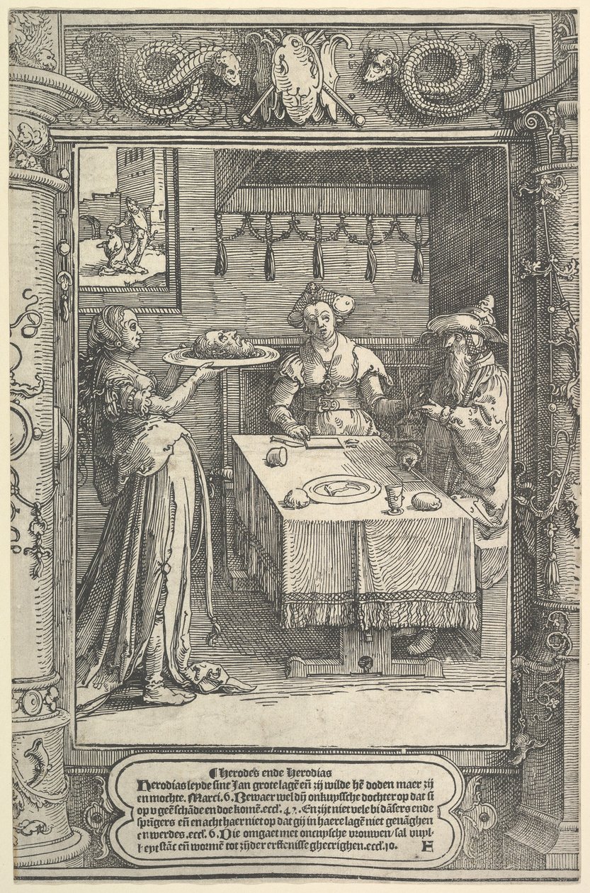 Salome mit dem Haupt Johannes des Täufers von Lucas van Leyden