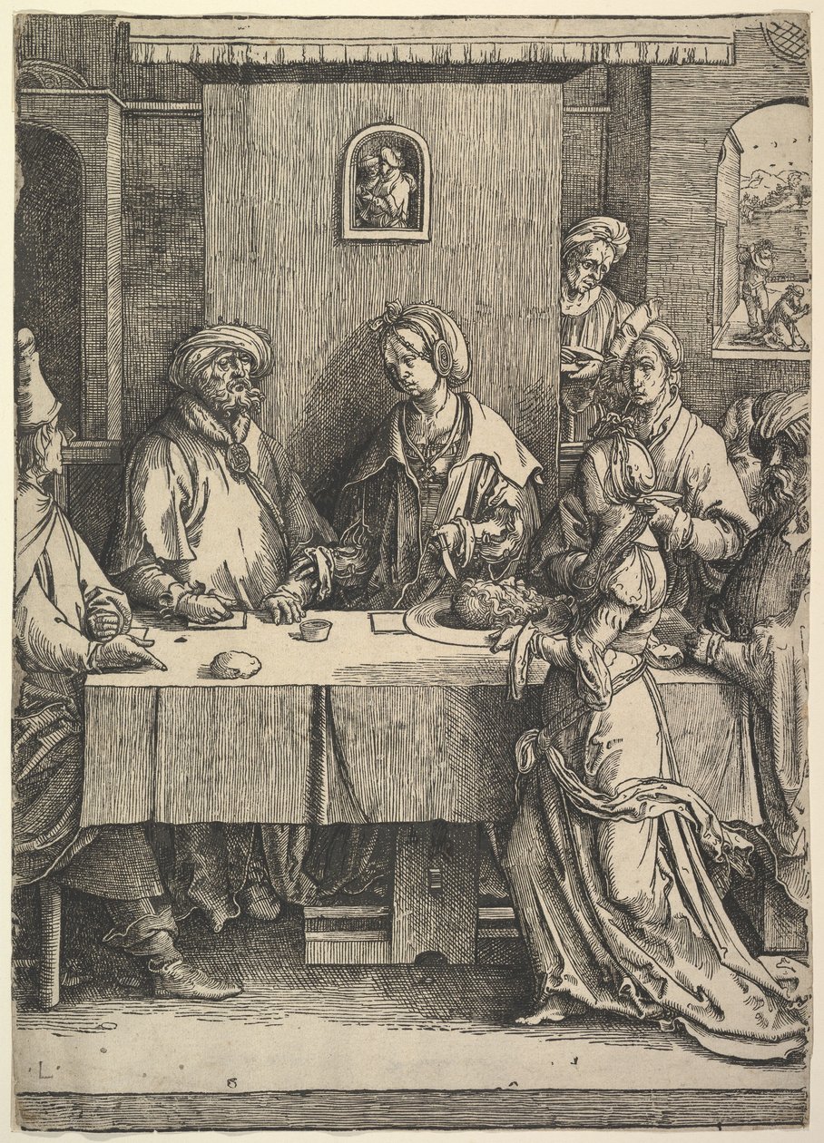 Salome mit dem Haupt Johannes des Täufers von Lucas van Leyden