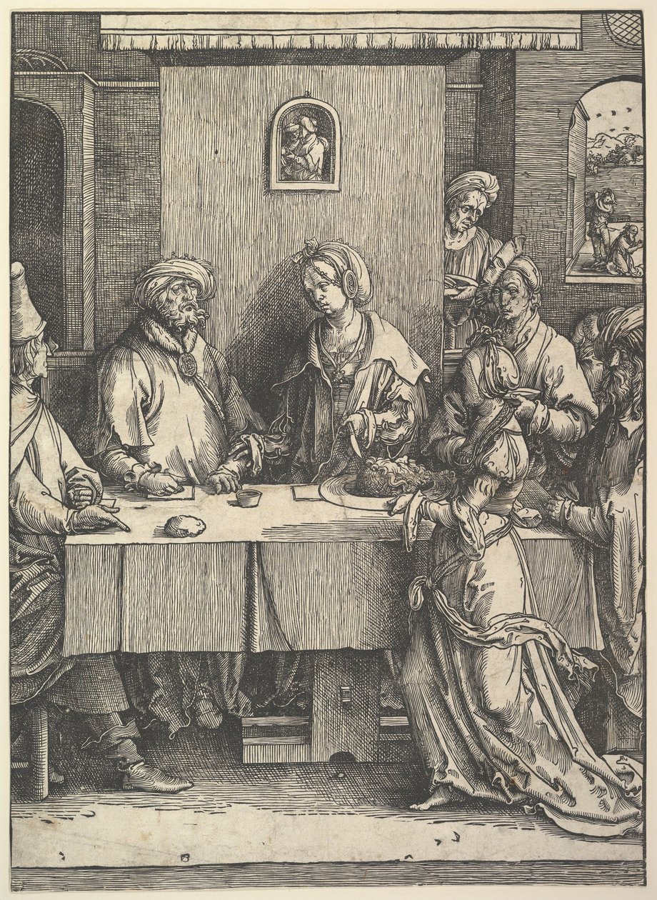 Salome mit dem Haupt Johannes des Täufers von Lucas van Leyden