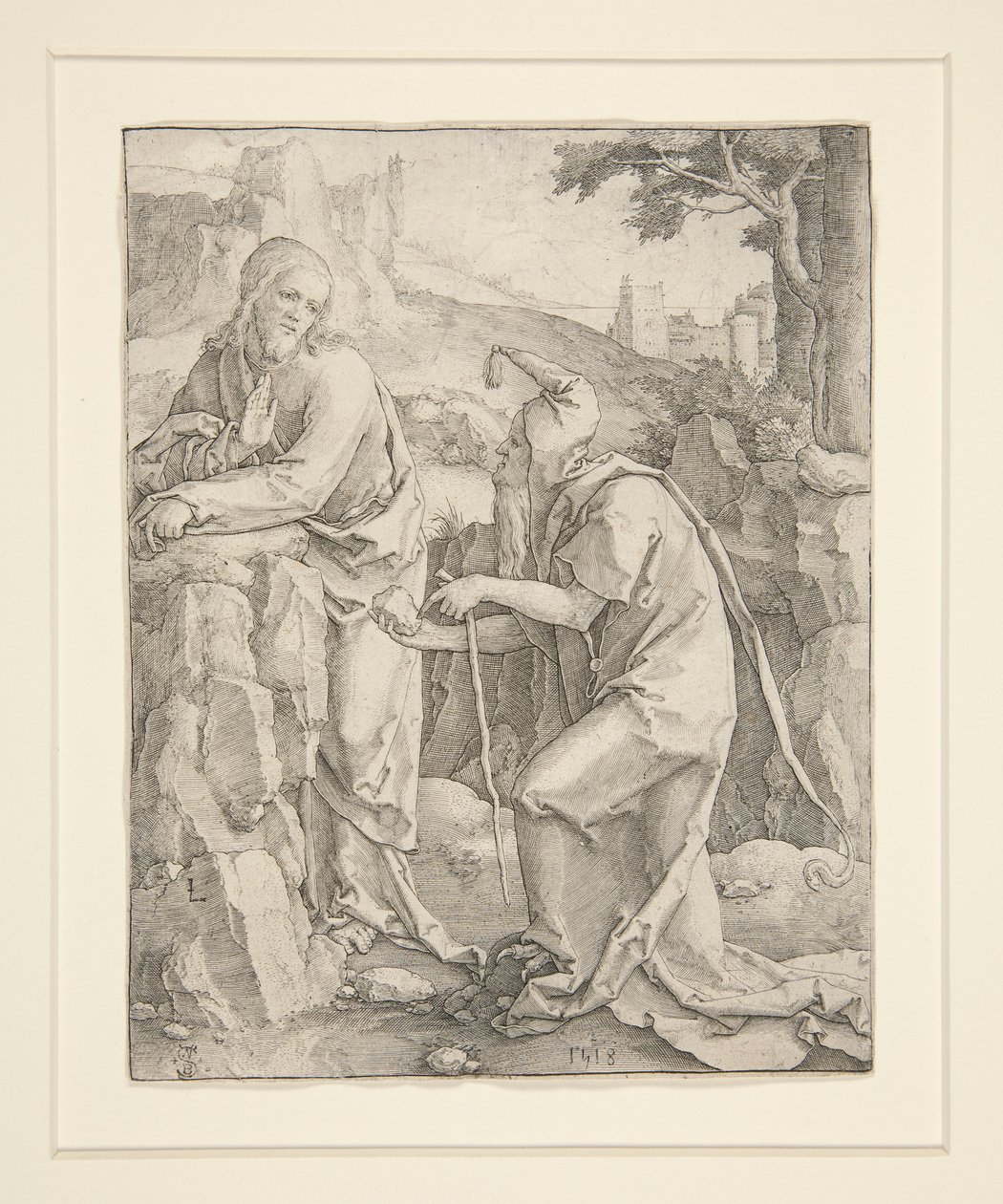 Versuchung Christi von Lucas van Leyden