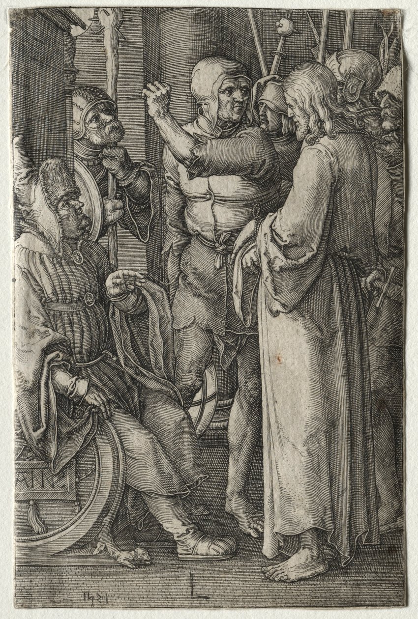 Die Passion: Christus vor dem Hohenpriester, 1521 von Lucas van Leyden