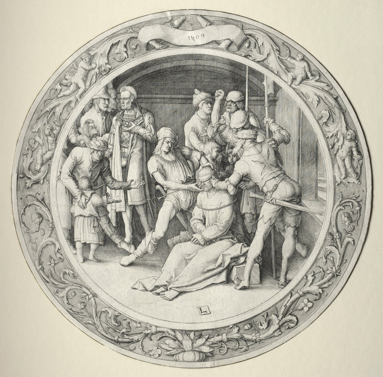 Die Runde Passion: Ecce Homo, 1509 von Lucas van Leyden