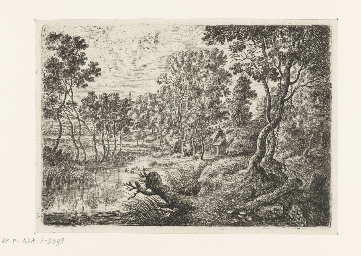 Landschaft mit einem Bach (Sechs Landschaften) von Lucas van Uden