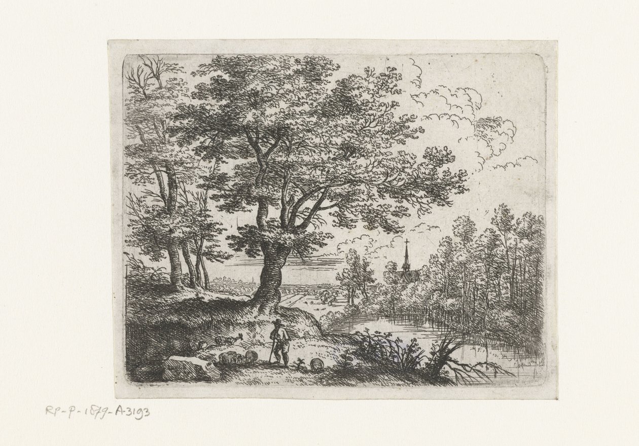 Landschaft mit einem Hirten von Lucas van Uden