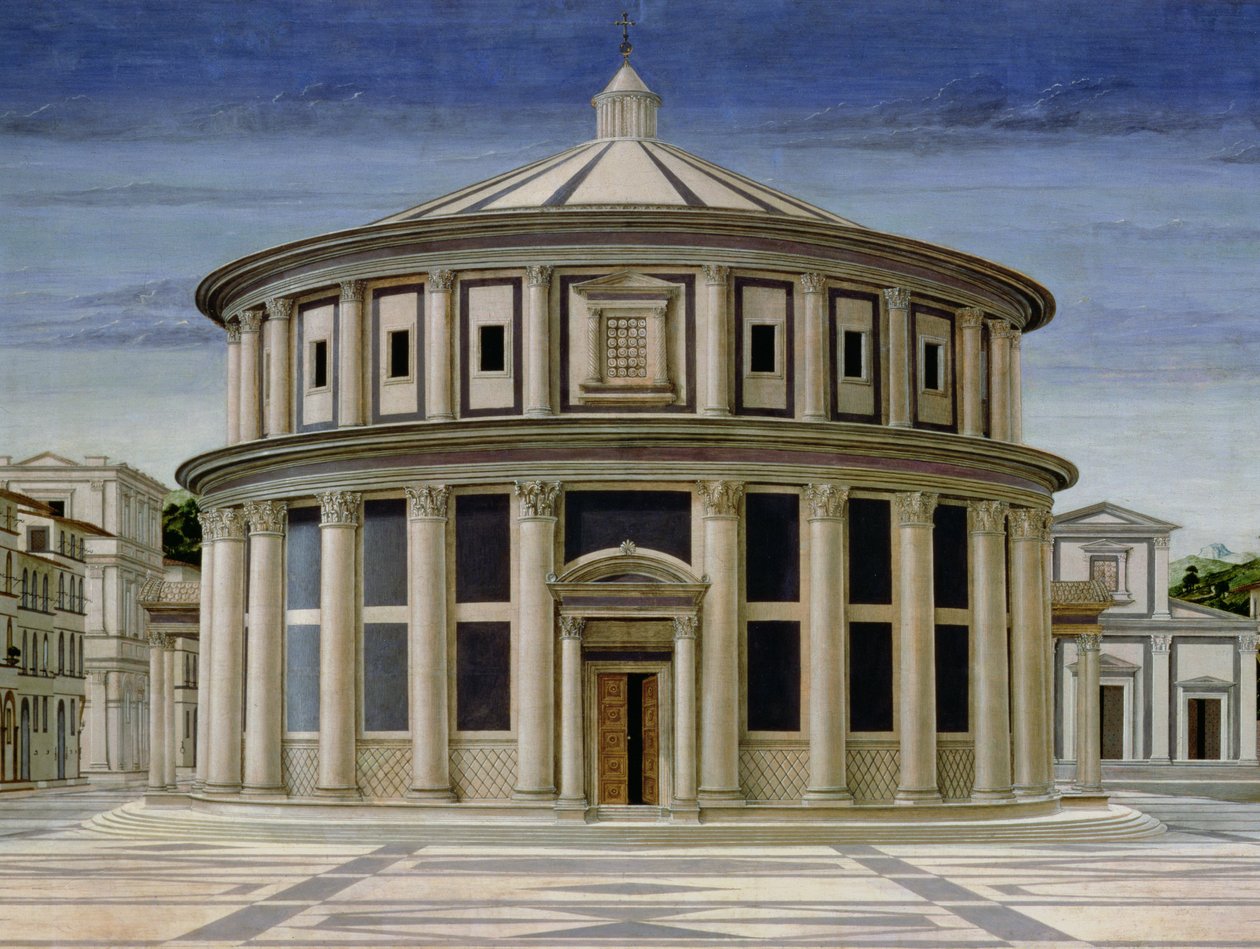 Ansicht einer idealen Stadt oder Die Stadt Gottes (Detail) von Luciano Laurana