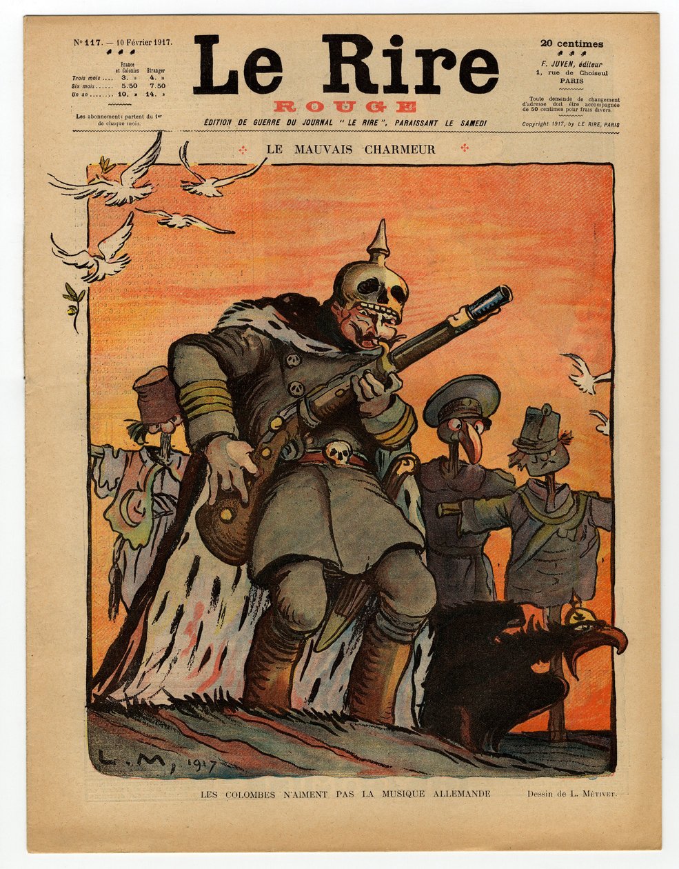 Cover von „Le Rire rouge“, Satire in Farben von Lucien Metivet