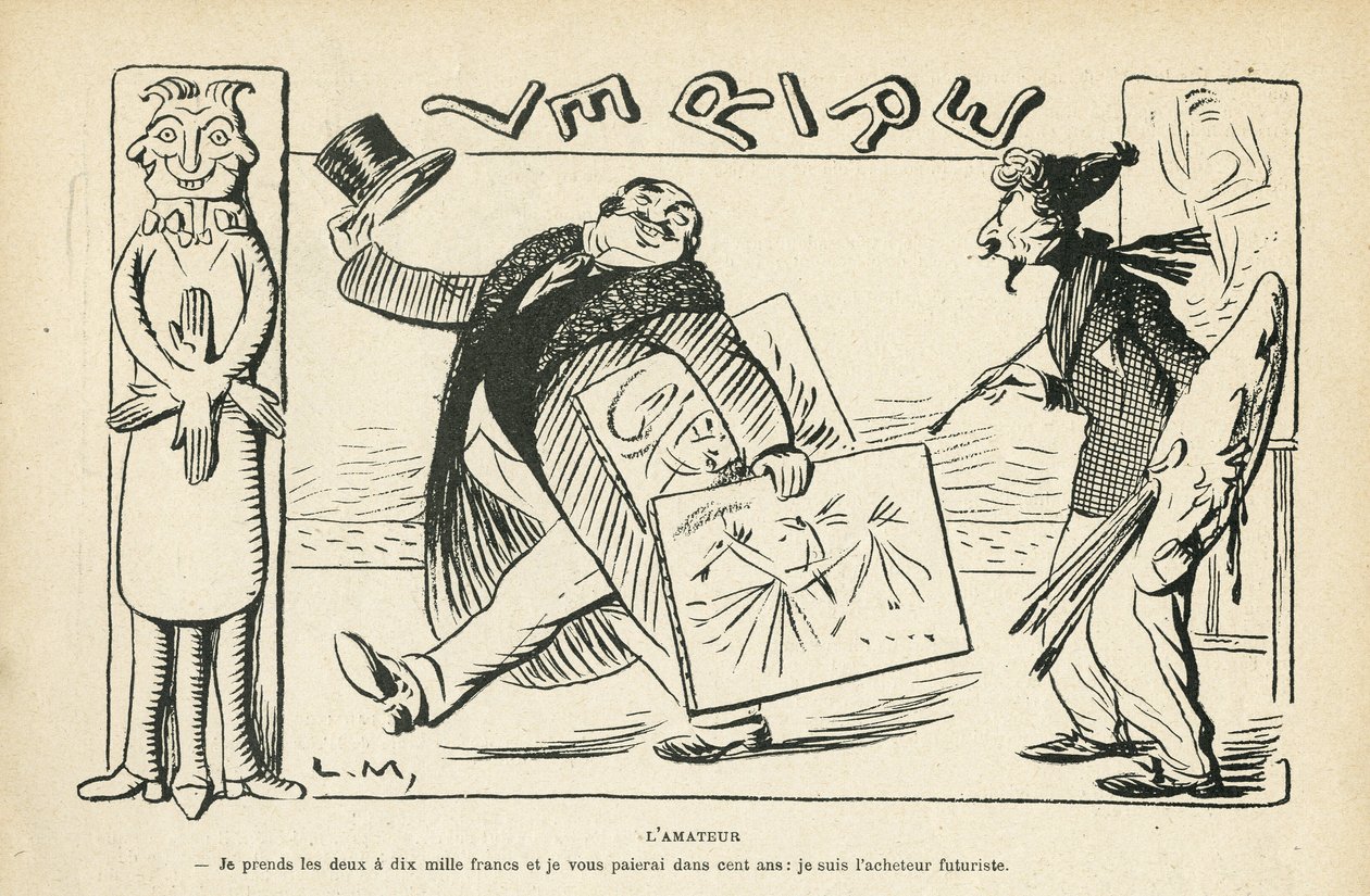 Illustration in Le Rire, 02/03/12 - Der Amator (Gravur) von Lucien Metivet