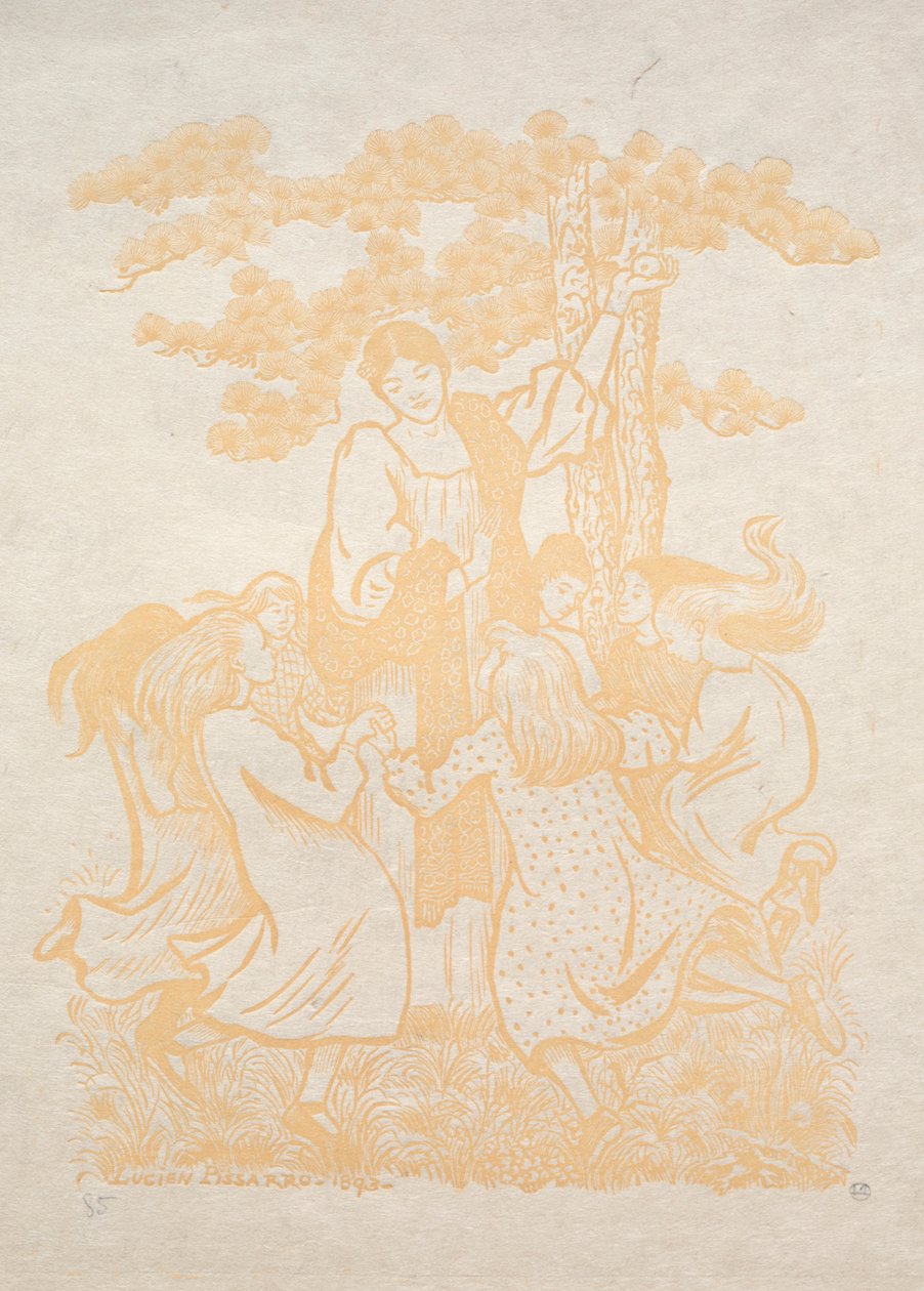 Illustration 25: La Ronde, 1893 von Lucien Pissarro