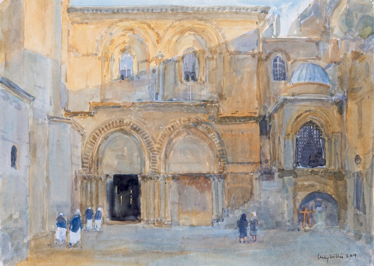 Die Grabeskirche im Morgengrauen, Jerusalem von Lucy Willis