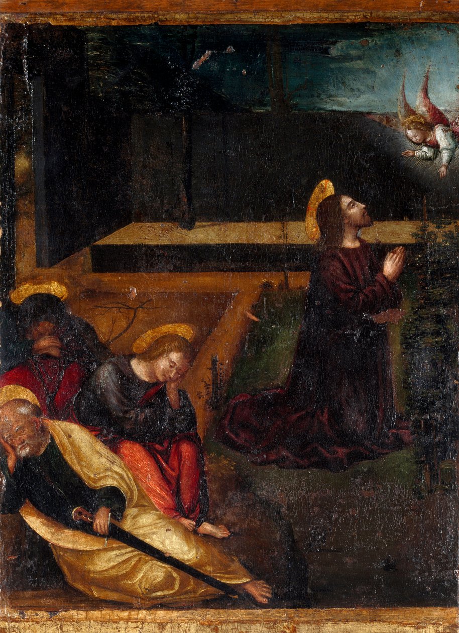 Gebet im Garten Gethsemane. Serie der 15 Geheimnisse des Rosenkranzes von Ludovico Brea