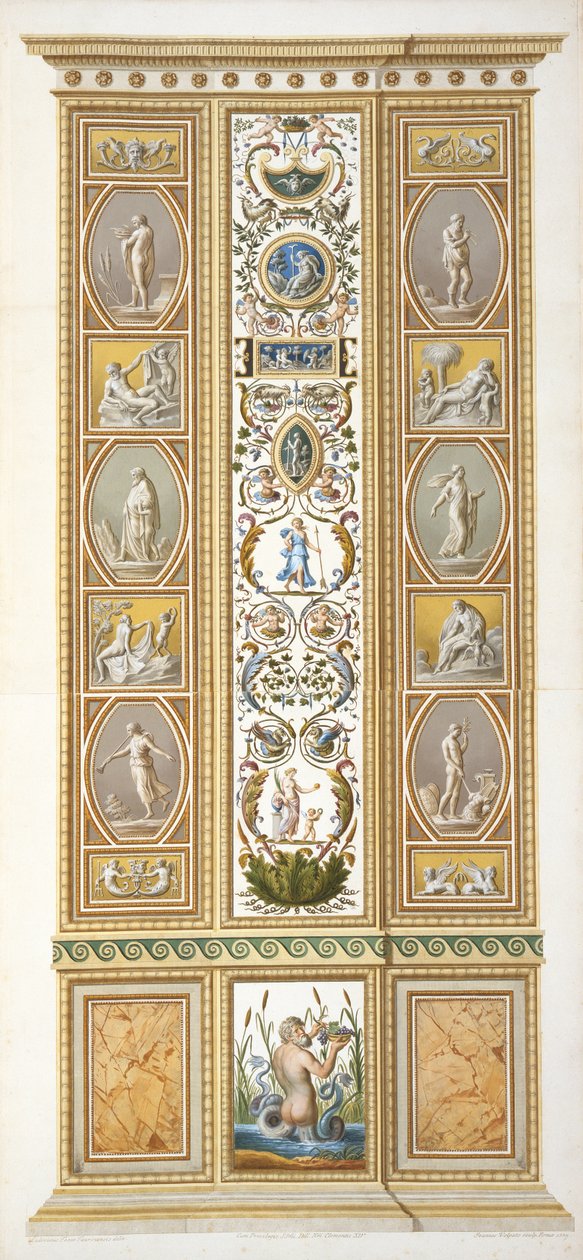 Panel aus der Raphael-Loggia im Vatikan, aus 
