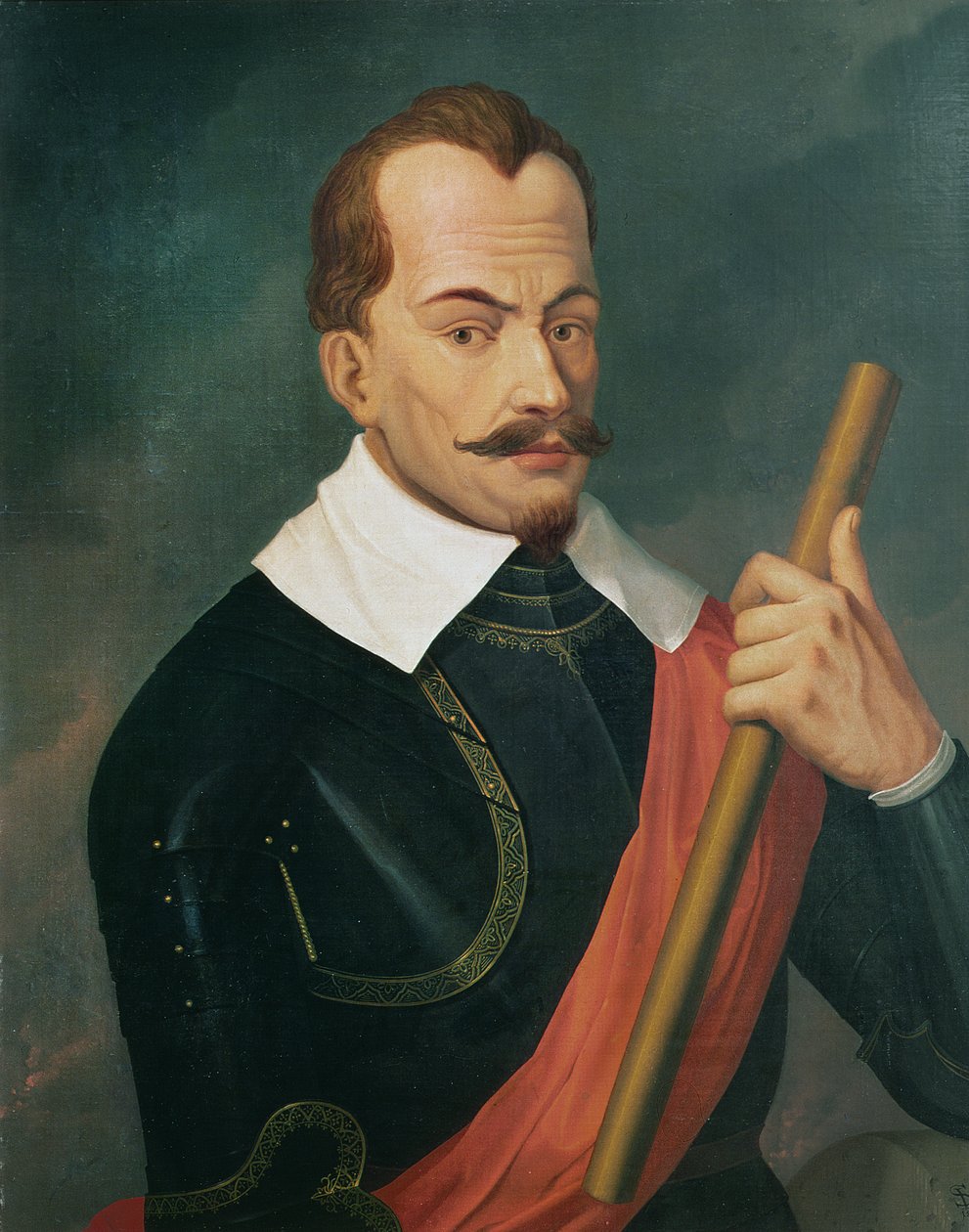 Porträt von Albrecht Wenzel Eusebius von Wallenstein, Herzog von Friedland und Mecklenburg und Fürst von Sagan, nach einem Gemälde von Van Dyck von Ludwig Ferdinand Schnorr von Carolsfeld