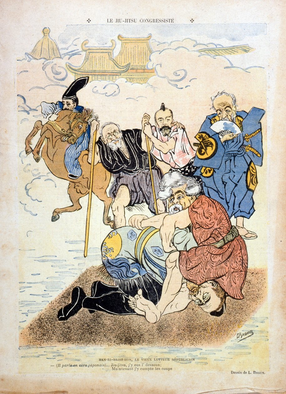 Karikatur von Braun, die Henri Brisson (1835-1912) darstellt (Gravur)