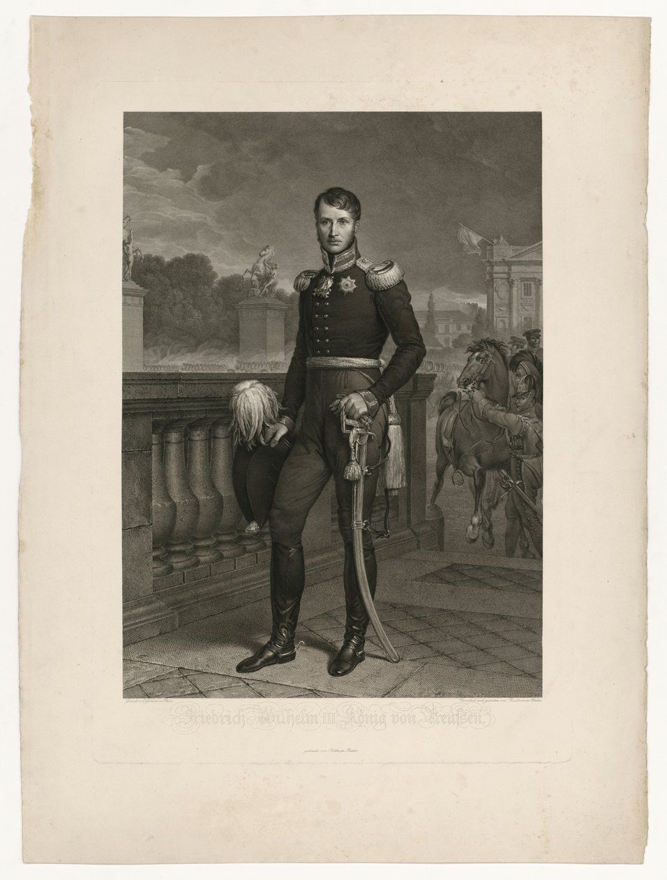 Friedrich Wilhelm III. auf der Place de la Concorde von Ludwig Buchhorn