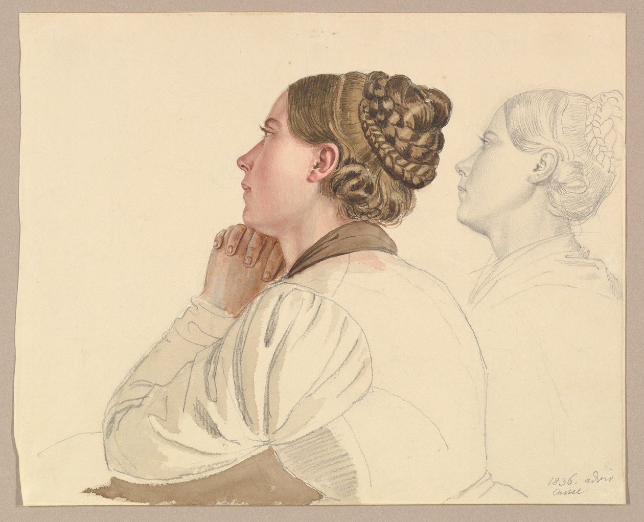 Studien einer betenden Frau von Ludwig Emil Grimm