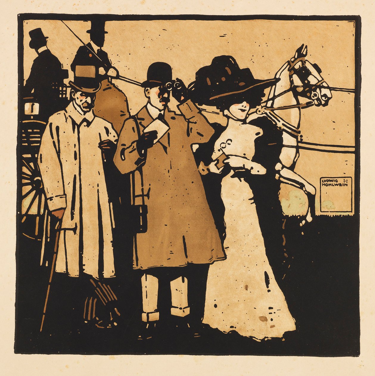 Aus dem Portfolio Turf. Zwölf Pferderennbilder, 1909 von Ludwig Hohlwein