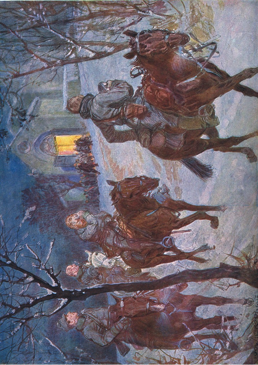 Heiligabend, Illustration aus Hindenburg, veröffentlicht von Daterlandischer Derlag C U Weller Berlin, 1922 von Ludwig Koch