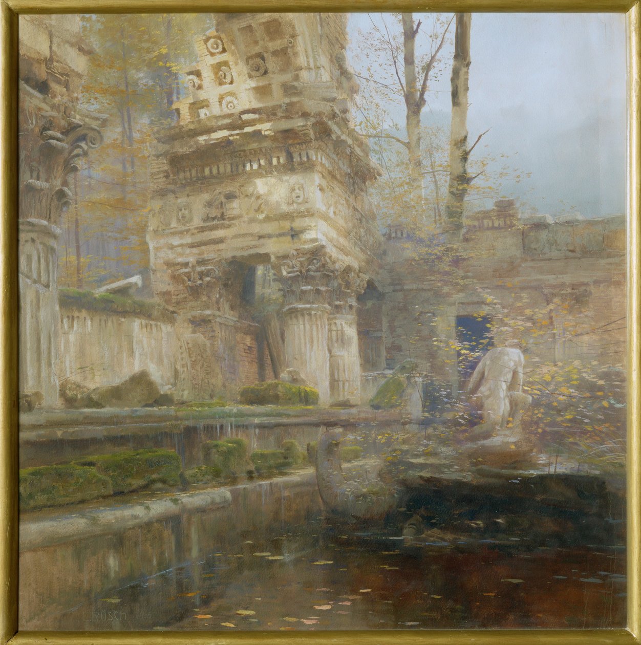 Römische Ruine im Park des Schlosses Schönbrunn, Wien von Ludwig Roesch