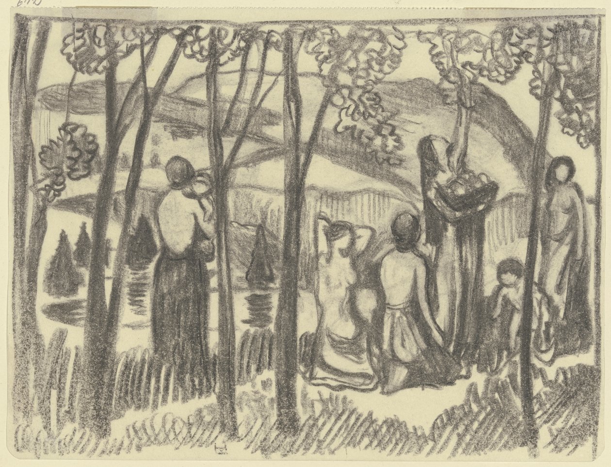 Kniende Frauen und Obstpflückerin von Ludwig von Hofmann