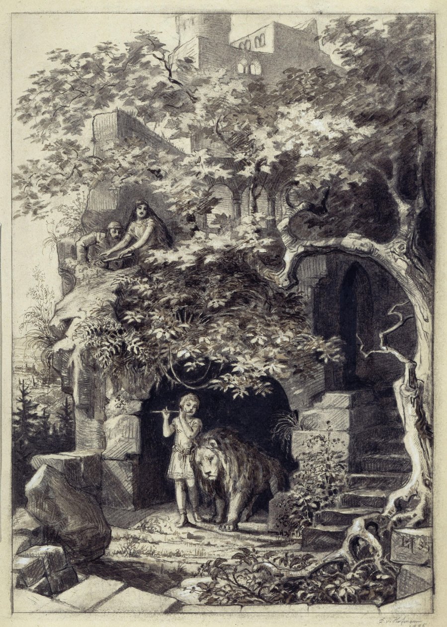 Kompositionsentwurf aus der Studienzeit an der Dresdner Akademie von Ludwig von Hofmann