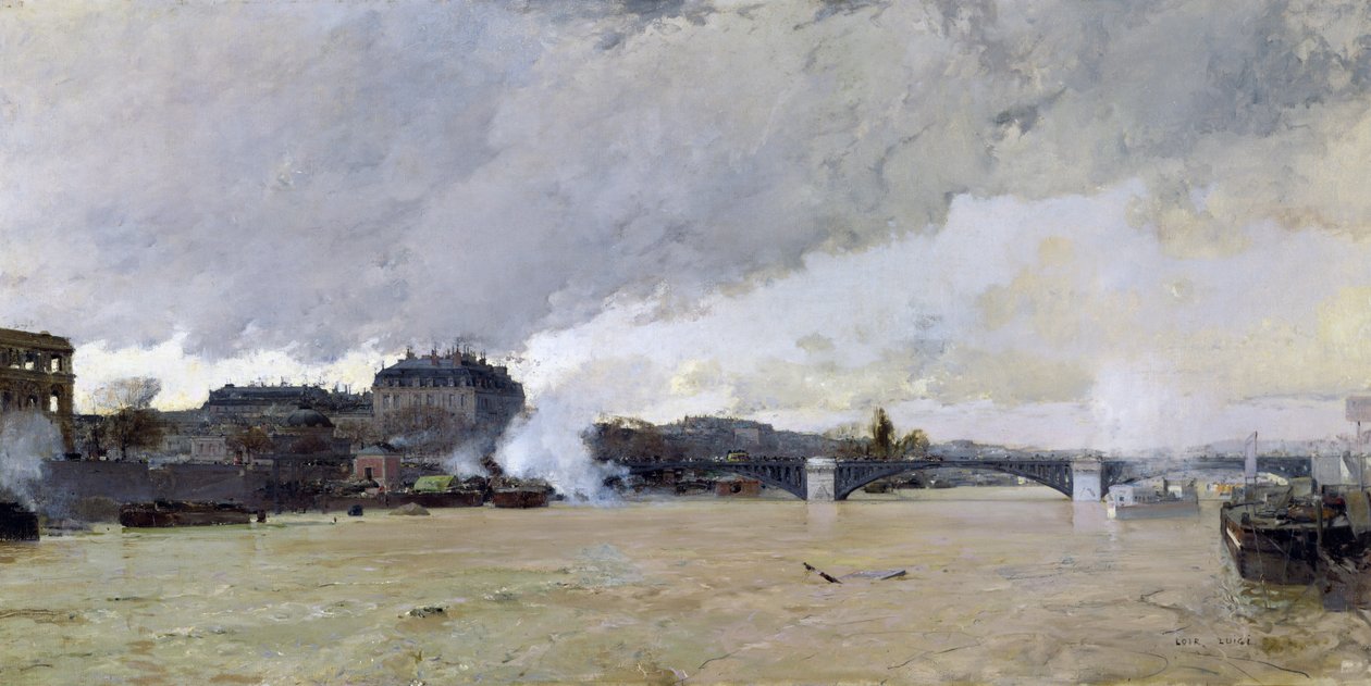 Die Überschwemmung der Seine von Luigi Loir