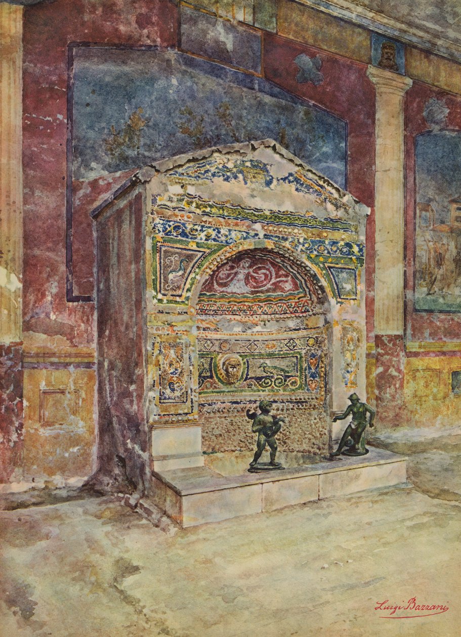 Pompeji: Haus des kleinen Brunnens, Mosaikbrunnen von Luigi Bazzani