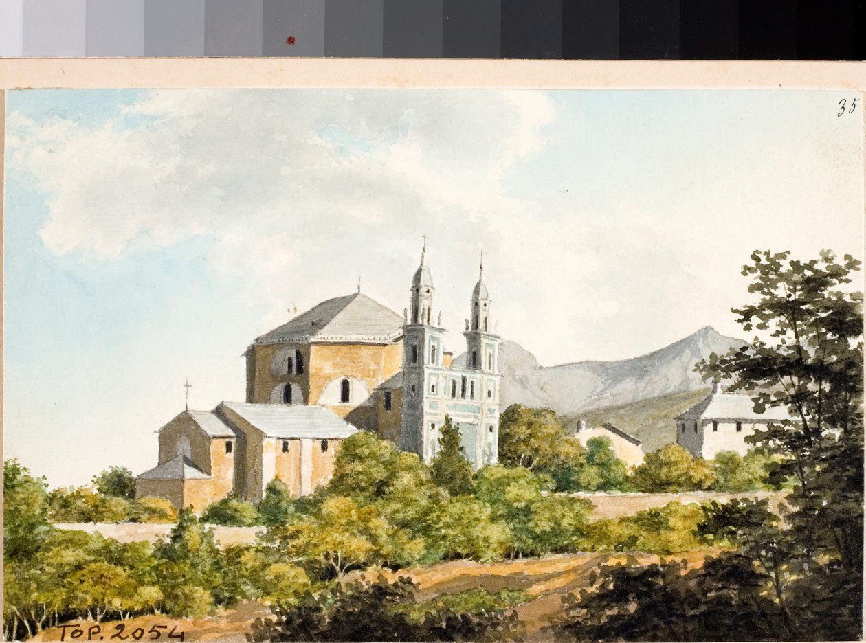 Blick über die Kirche der Heiligen Nazarius und Celsus in Arenzano, Genua von Luigi Garibbo