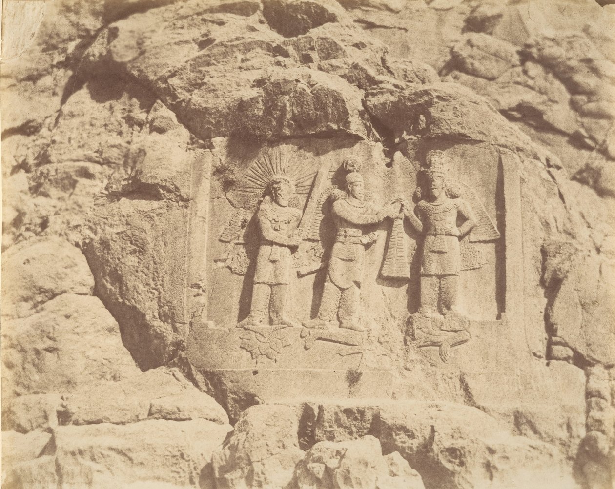 Tag-e Bustan, Krönungszeremonie von Shapour II, Kermanshah von Luigi Pesce