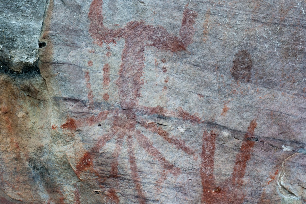 Piktographie, Faical, San Ignacio, Cajamarca, Peru, 2015 von Luis Rosendo.