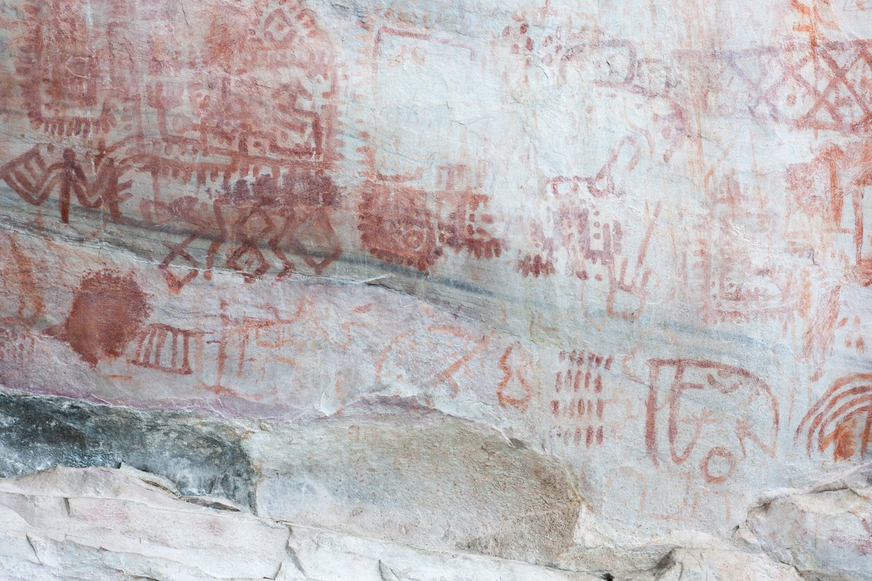 Piktografie, Faical, San Ignacio, Cajamarca, Peru, 2015 von Luis Rosendo.
