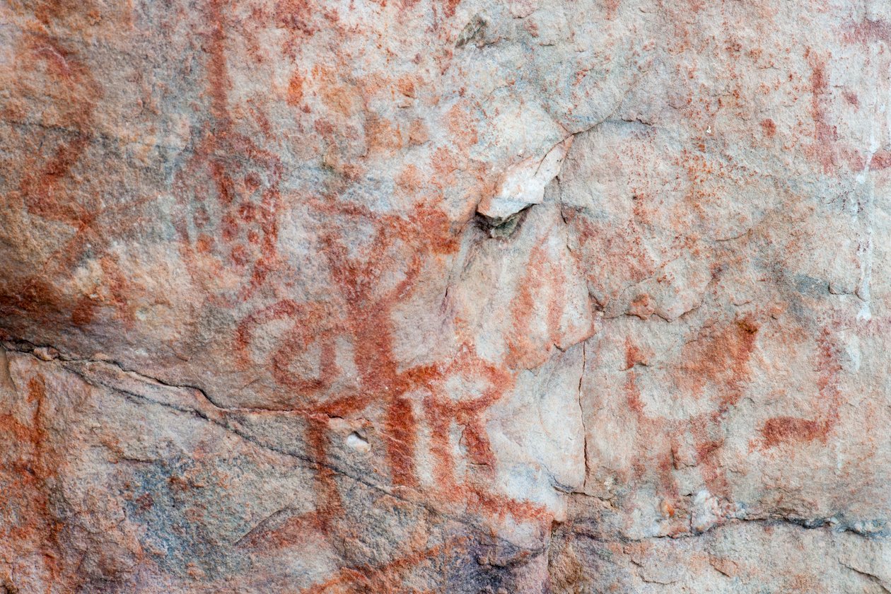 Piktografie, Faical, San Ignacio, Cajamarca, Peru, 2015 von Luis Rosendo.