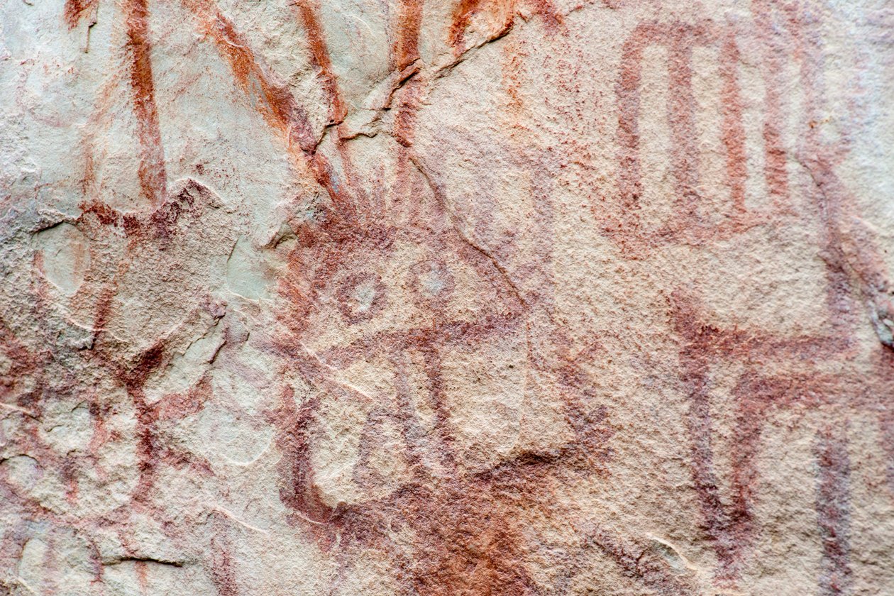 Piktographie, Faical, San Ignacio, Cajamarca, Peru, 2015 von Luis Rosendo.