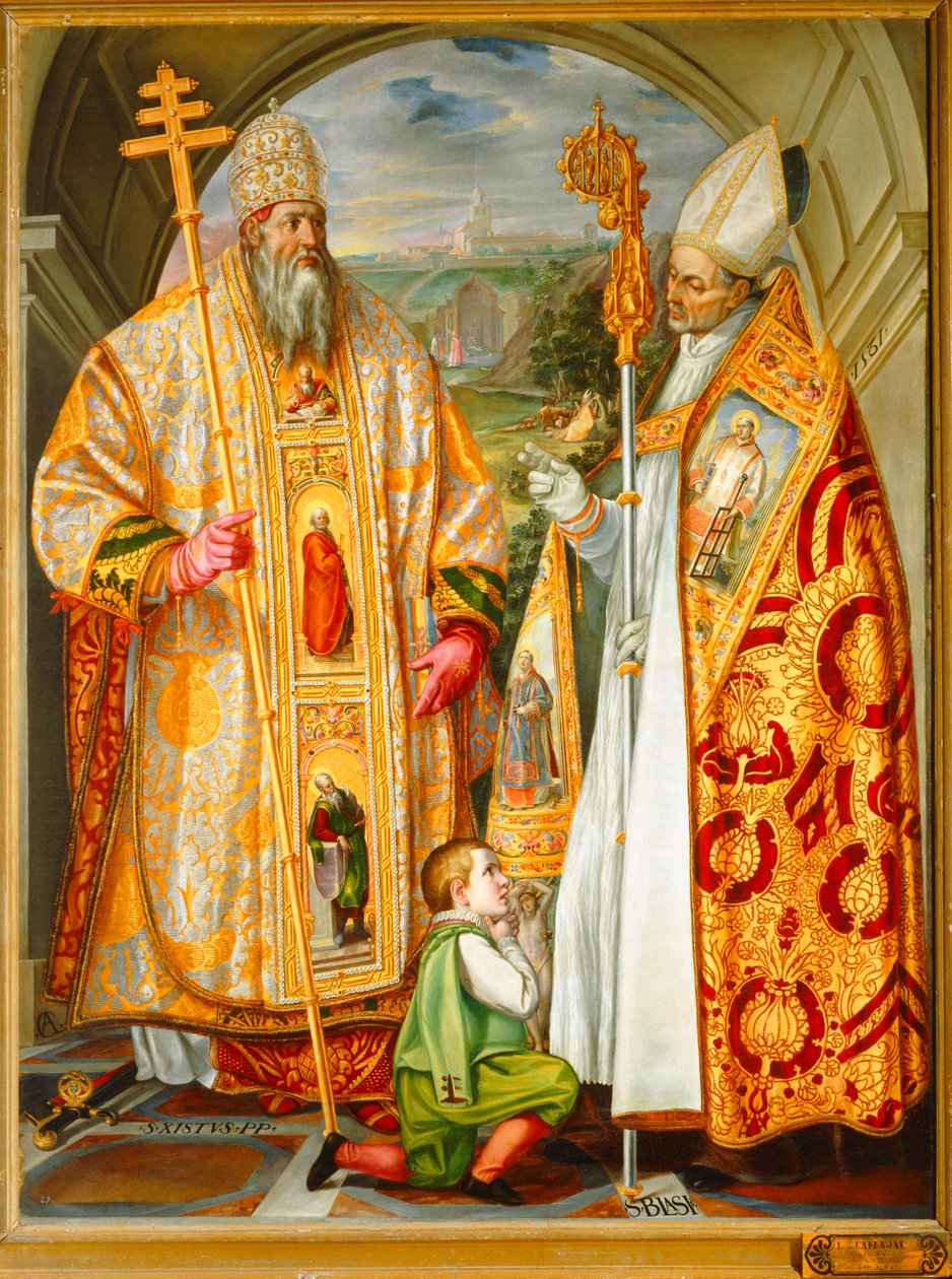 Papst Sixtus IV. und Heiliger Blasius von Luis de Carvajal