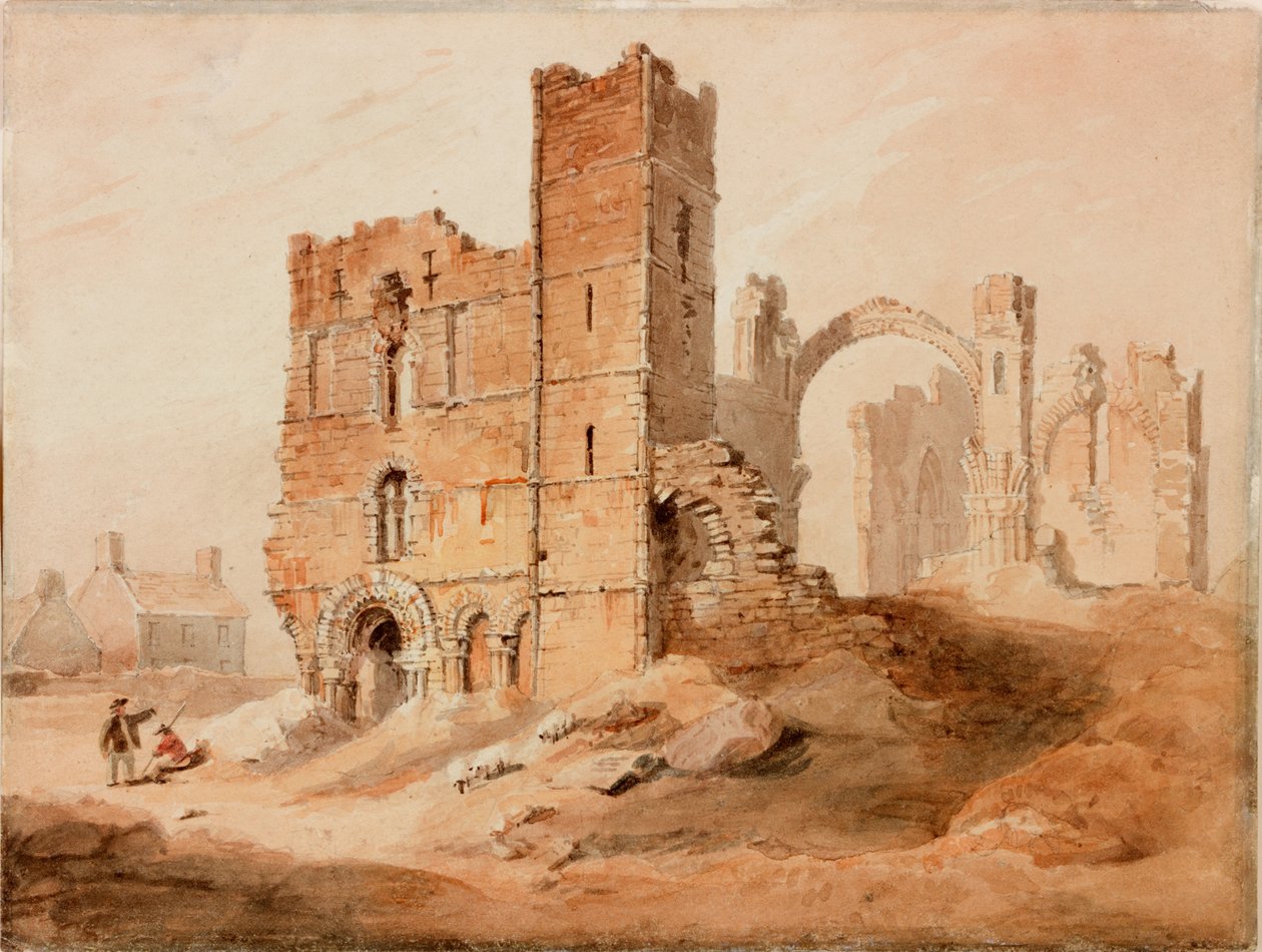 Lindisfarne Abbey - Westfront von Luke Clennell