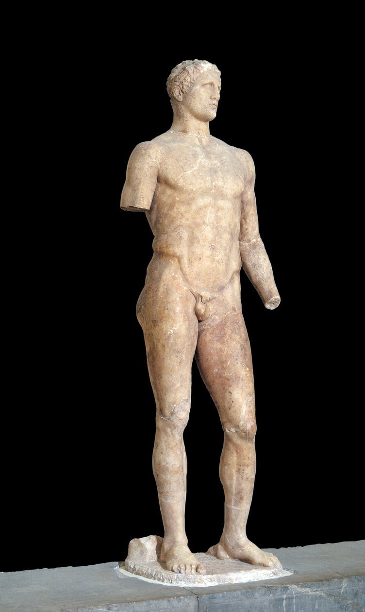 Agias Skulptur von Lysippos von Sikyon (395-305 v. Chr.) 355 v. Chr. Museum von Delphi, Griechenland von Lysippos (attributed to)